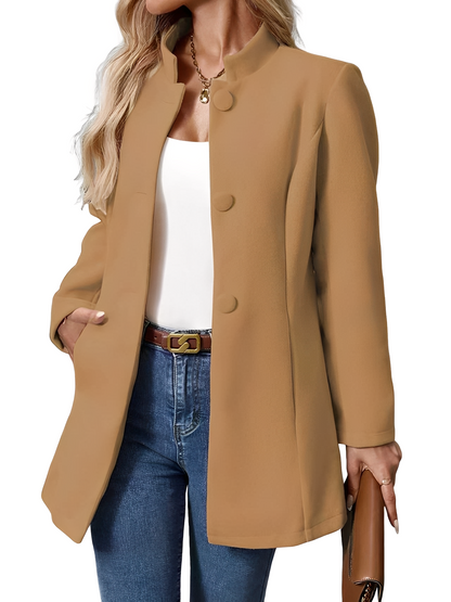 Kaitlyn - Elegancka, wąska kurtka z zapięciem na guziki dla kobiet