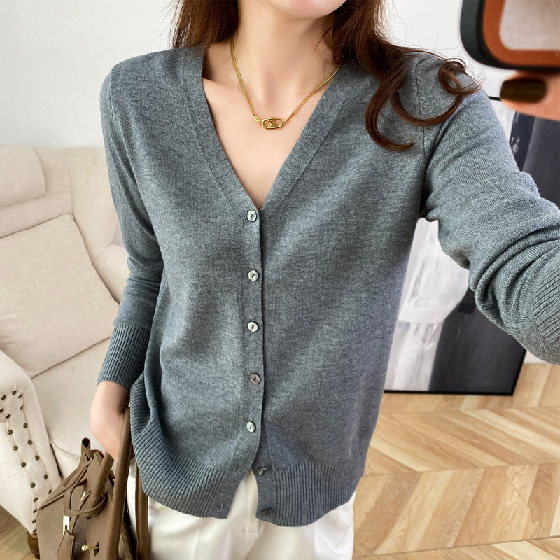 Lauren - Elegancki sweter z dzianiny z guzikami dla kobiet