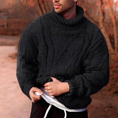 Adrian - Stylowy, grubo dziergany sweter dla mężczyzn