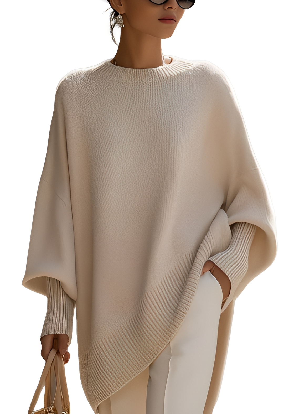 Pamella - Elegancki oversize sweterek z kaszmiru dla kobiet
