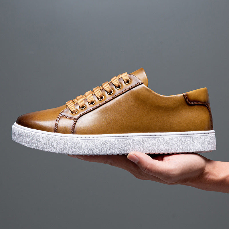 Daniel - Luźny sneaker z szczotkowanej skóry dla mężczyzn