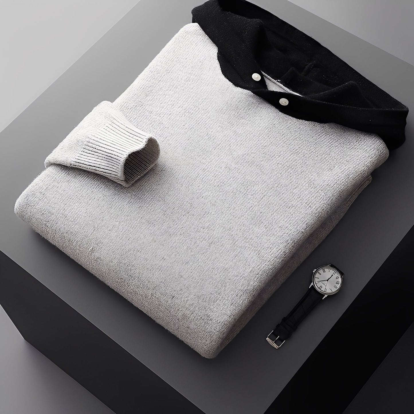 Darius - Stylowy, ciepły dzianinowy hoodie dla mężczyzn