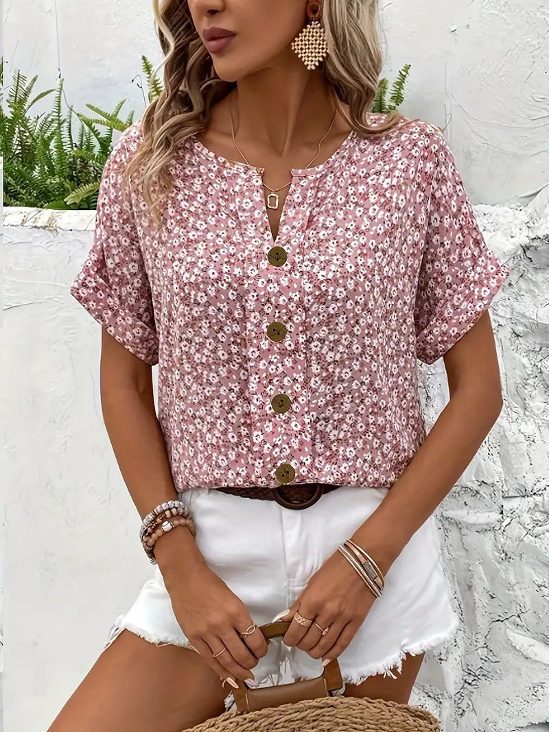 Kwiatowy Lekki Przewiewny Top