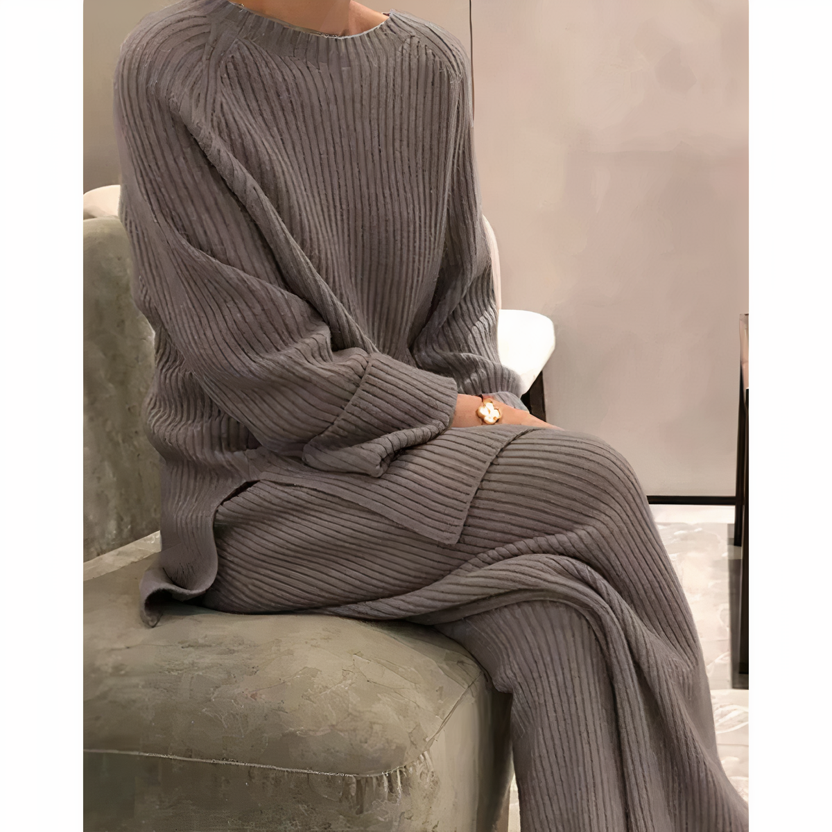 Samantha – Zestaw Sweter i Spodnie na Codzienny Luz