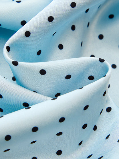 Elegancka spódnica maxi w kropki dla kobiet, pełna sylwetka