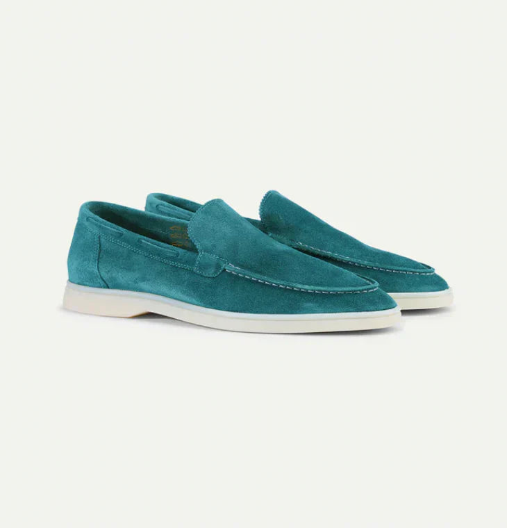 Lorenzo - Klasyczne męskie loafersy z zamszu