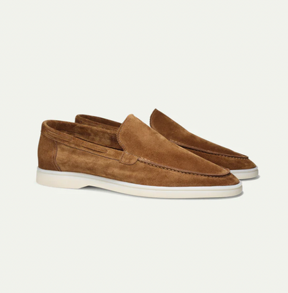 Lorenzo - Klasyczne męskie loafersy z zamszu