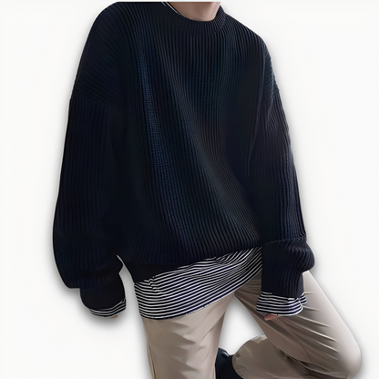 Abdias - Sweter oversize z dzianiny dla mężczyzn
