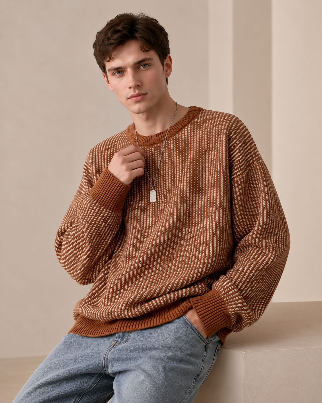 Sweter w paski do codziennych stylizacji