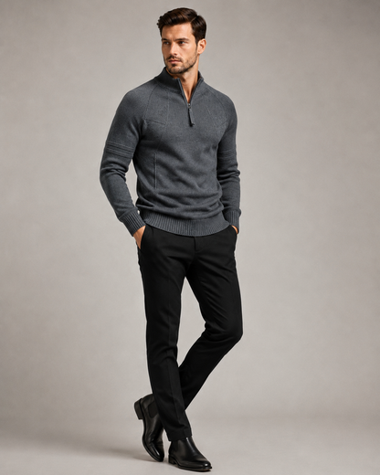 Damski sweter dzianinowy w codziennej stylizacji