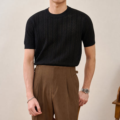 Damski top dzianinowy na modelce w ujęciu frontowym