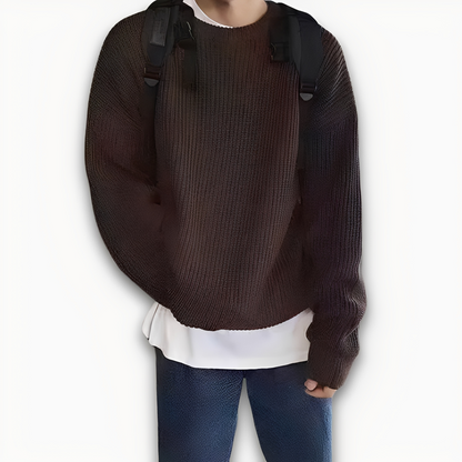 Abdias - Sweter oversize z dzianiny dla mężczyzn