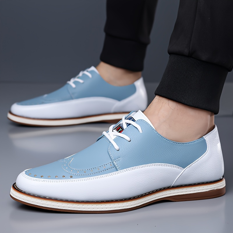 Buty męskie brogsy dwukolorowe z klasycznym sznurowaniem