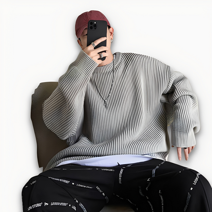 Abdias - Sweter oversize z dzianiny dla mężczyzn