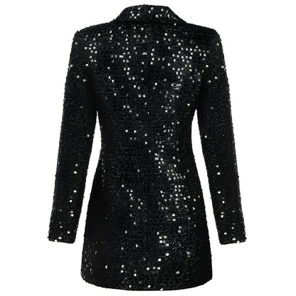 Célina - Sukienka blazer błyszcząca modna dla kobiet