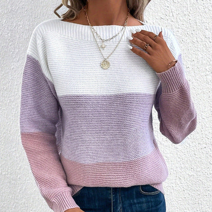 Sweter Dzianinowy Z Długim Rękawem