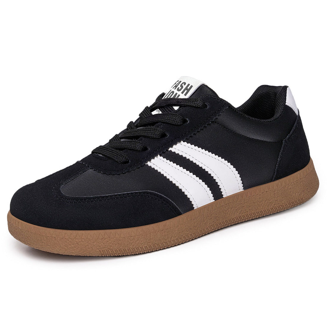 Tylny widok zamszowo-tekstylnych sneakersów męskich