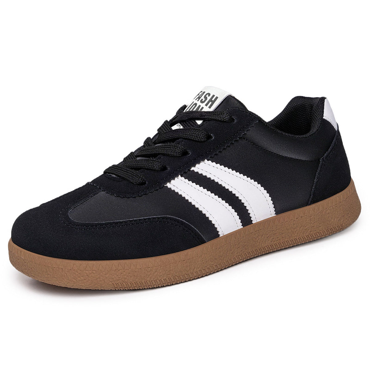 Tylny widok zamszowo-tekstylnych sneakersów męskich