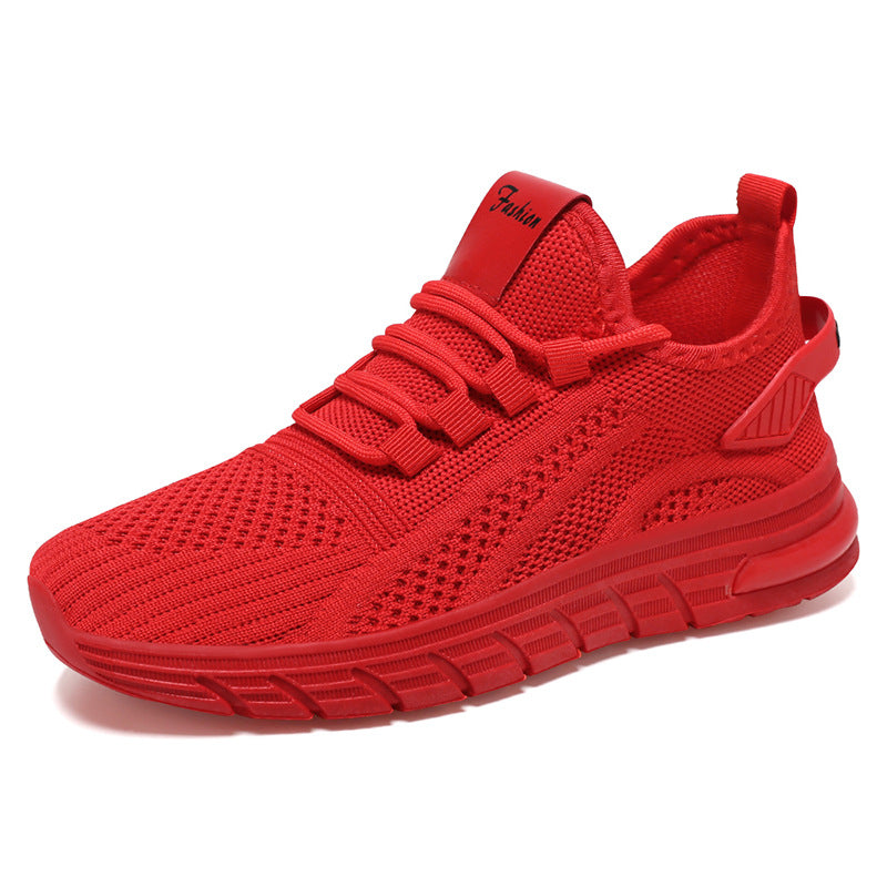 Przód lekkich sneakersów biegowych z elastyczną cholewką