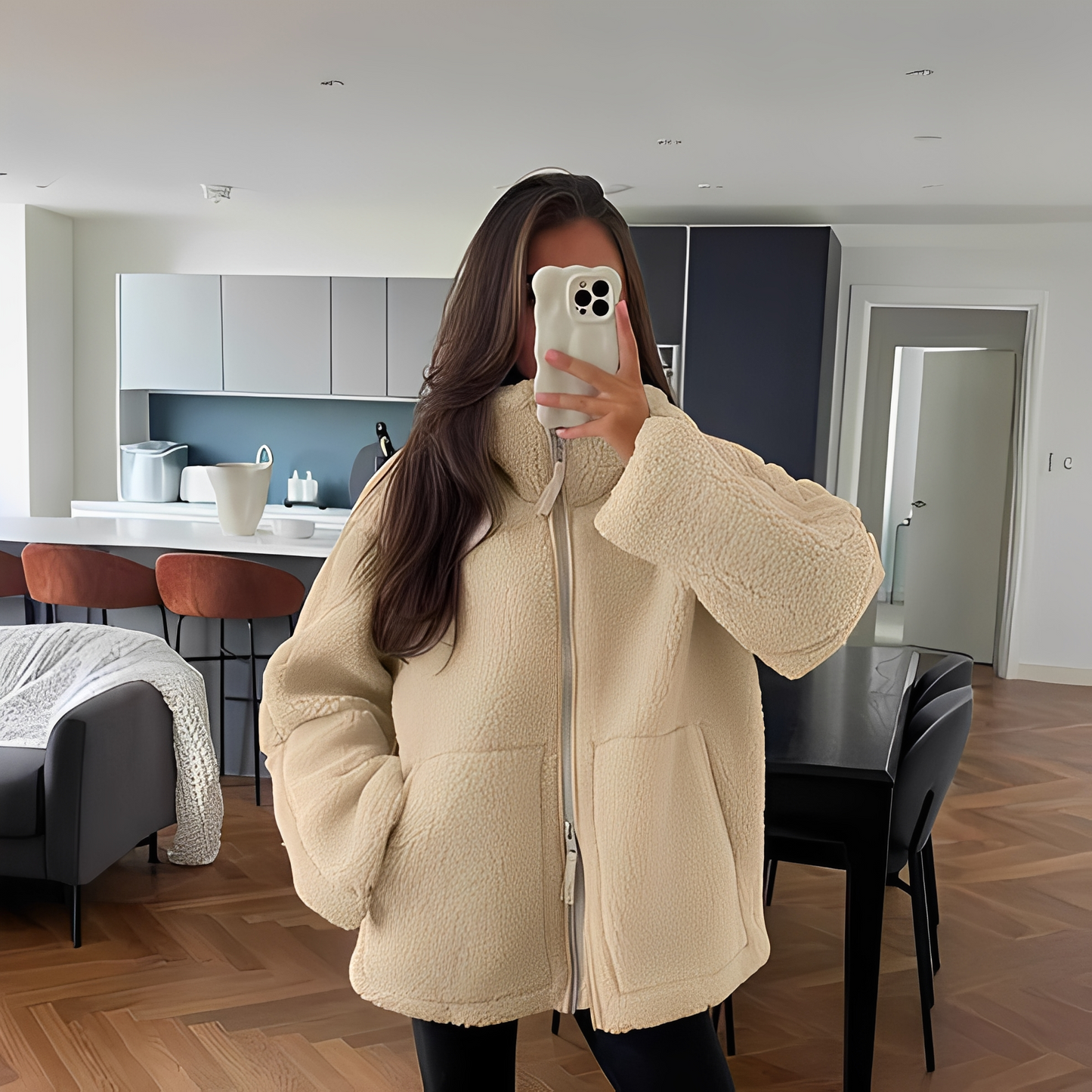 Andréa - Damska kurtka polarowa w stylu oversize