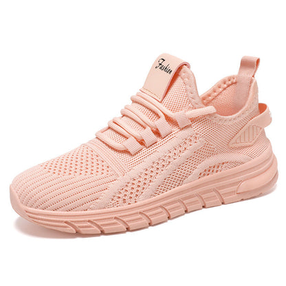 Widok z góry na dzianinowe sneakersy uniseksowe