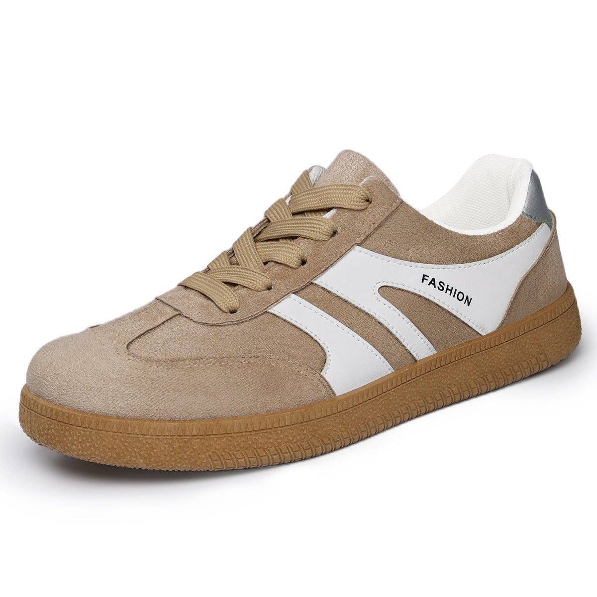 Boczny widok męskich sneakersów retro na co dzień