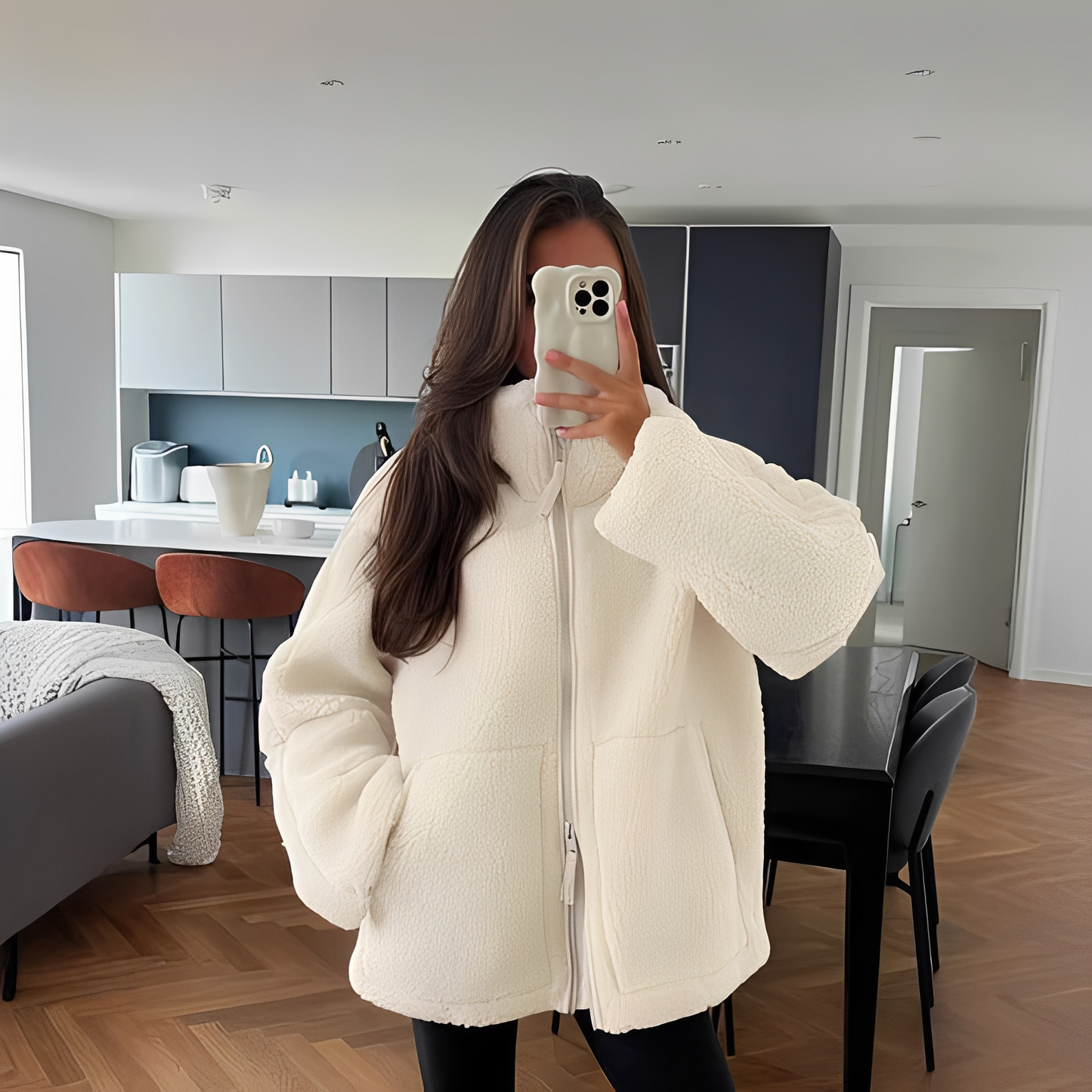Andréa - Damska kurtka polarowa w stylu oversize