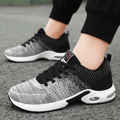 Męskie lekkie sneakersy biegowe z dzianinową cholewką