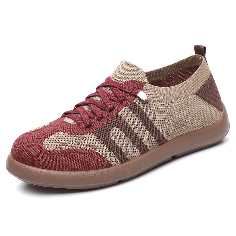 Damskie Oddychające Sneakersy Dzianinowe Na Co Dzień