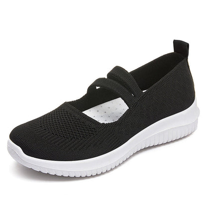 Damskie Sneakersy Dzianinowe Mary Jane Slip On