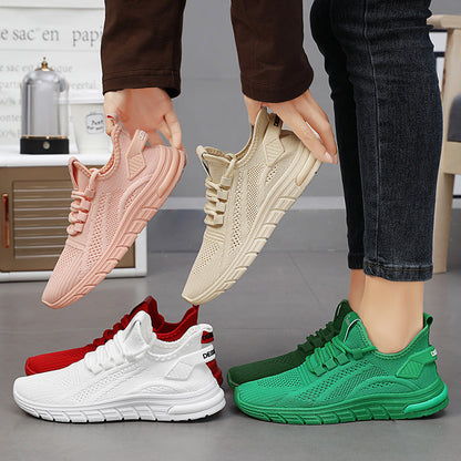 Para lekkich sneakersów biegowych z falowaną podeszwą