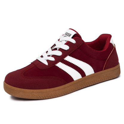 Kobiety Sneakersy Retro Zamszowo Tekstylne Z Profilowaną Podeszwą
