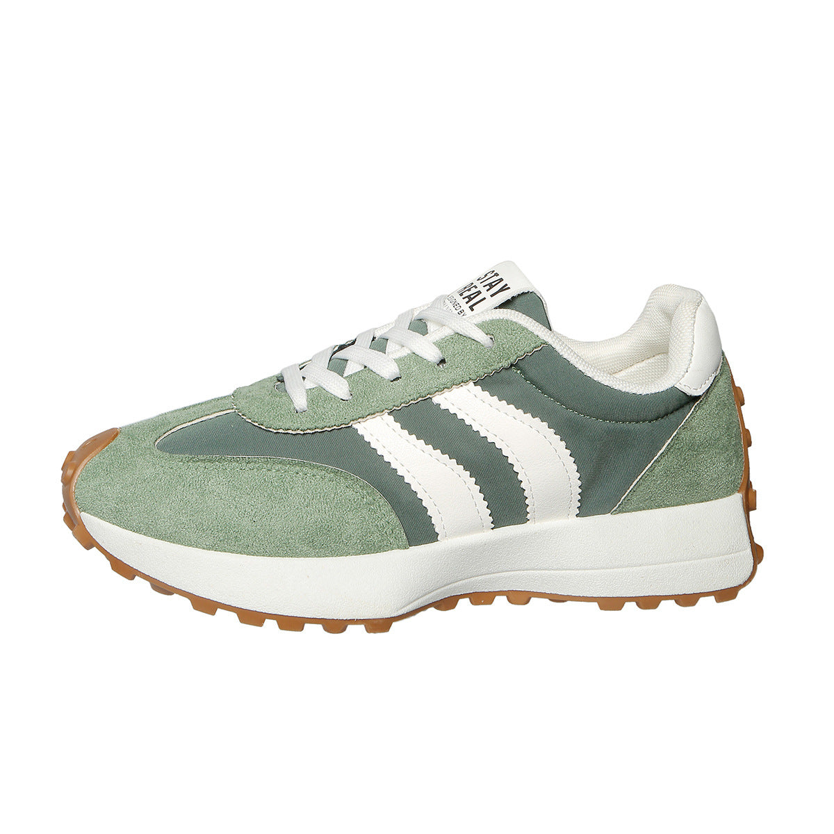Damskie Sneakersy Retro Zamszowe Z Nylonu