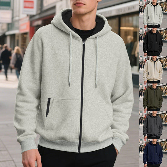 Męska bluza oversize z kapturem i zamkiem