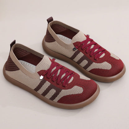 Sneakersy damskie z bezszwową dzianinową cholewką