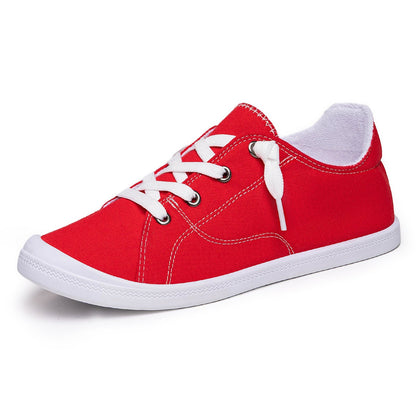 Damskie Sneakersy Canvas Low Top Z Gumową Podeszwą
