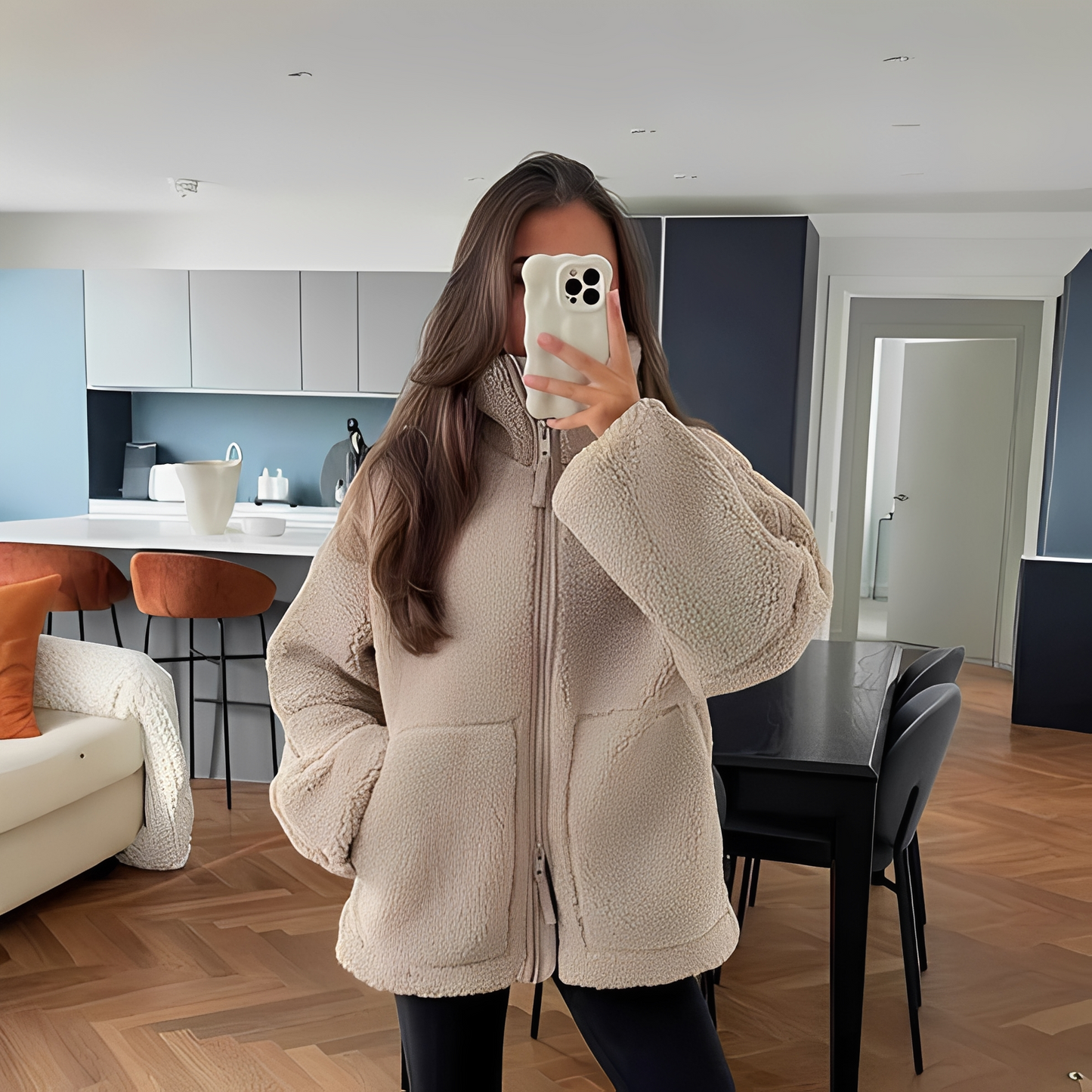 Andréa - Damska kurtka polarowa w stylu oversize