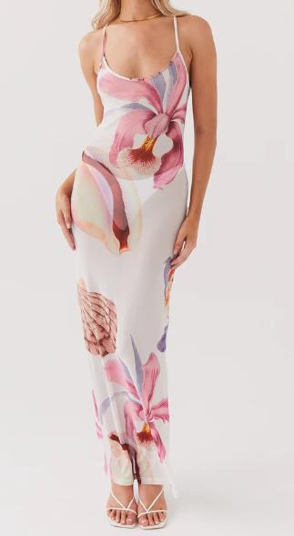 Letnia sukienka maxi damska w kwiaty, bez rękawów, boho
