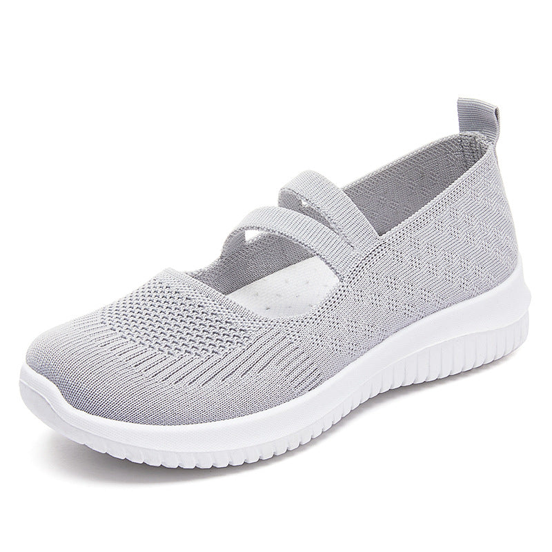 Damskie Sneakersy Dzianinowe Mary Jane Slip On