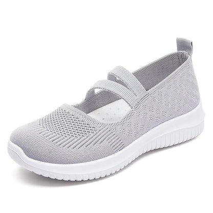 Damskie Sneakersy Dzianinowe Mary Jane Slip On
