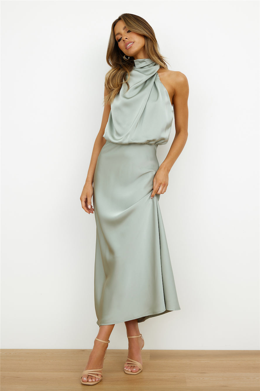 Elianna – Sukienka midi elegancka z asymetrycznym dekoltem