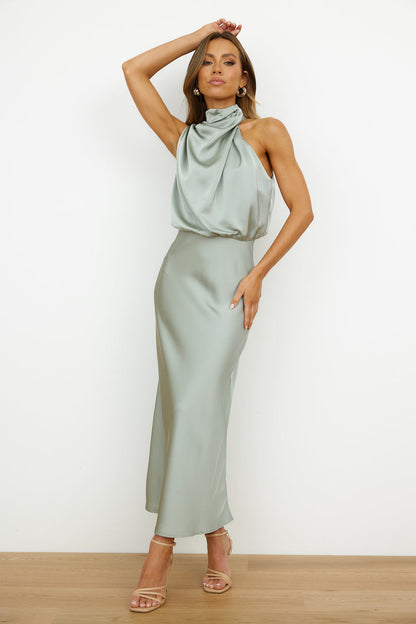 Elianna – Sukienka midi elegancka z asymetrycznym dekoltem