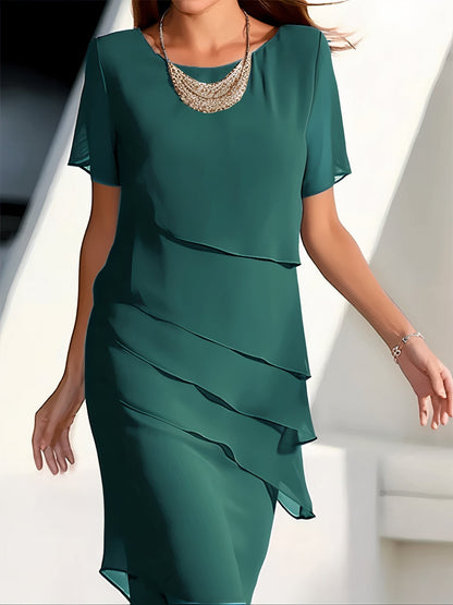 Emmeline - Elegancka sukienka z plisowanego szyfonu