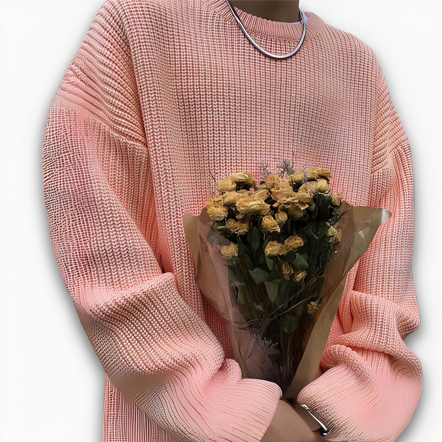 Abdias - Sweter oversize z dzianiny dla mężczyzn