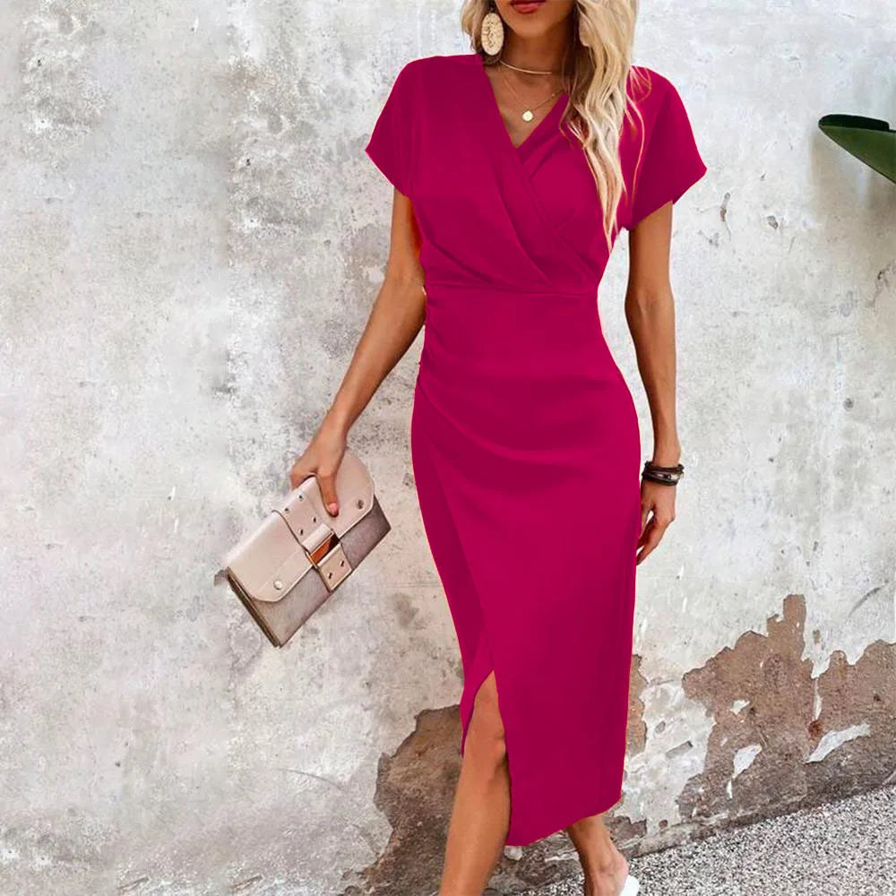 Fanny - Sukienka midi elegancka i lekka dla kobiet