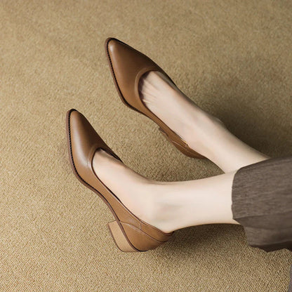 Damskie Eleganckie Buty Na Średnim Obcasie