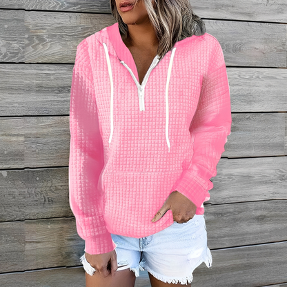 Amanda - Stylowy Waffel-Hoodie dla kobiet