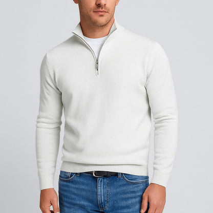 Męski Sweter Merino Z Dekoltem W Serek