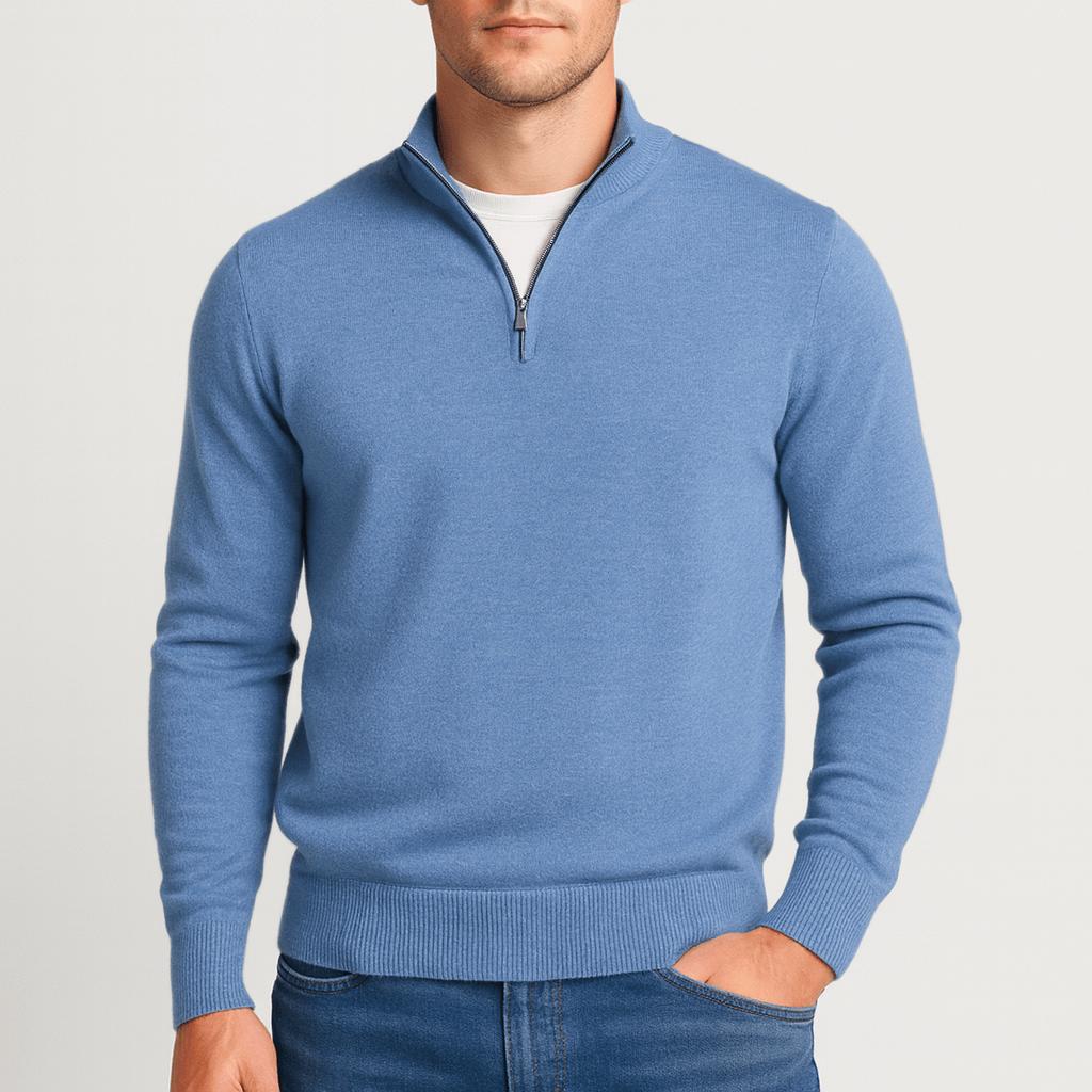 Męski sweter merino pokazany z tyłu