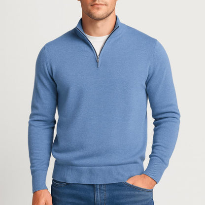 Męski Sweter Merino Z Dekoltem W Serek